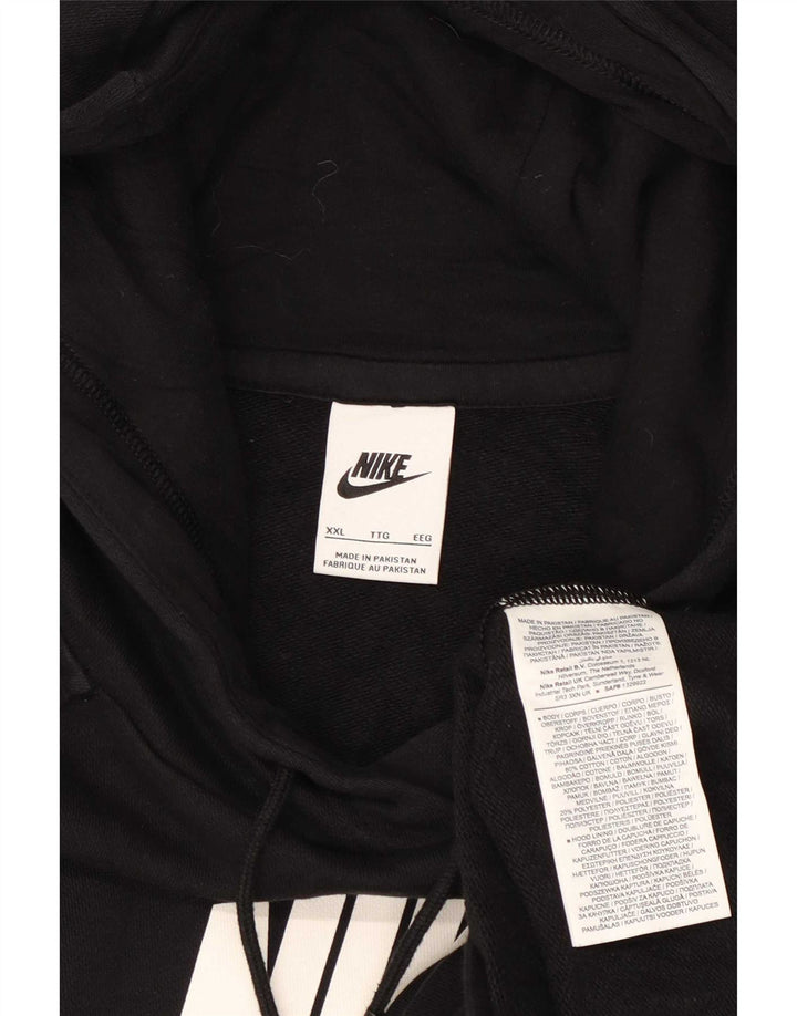 Nike grafisk hættetrøje til mænd 2XL sort bomuld