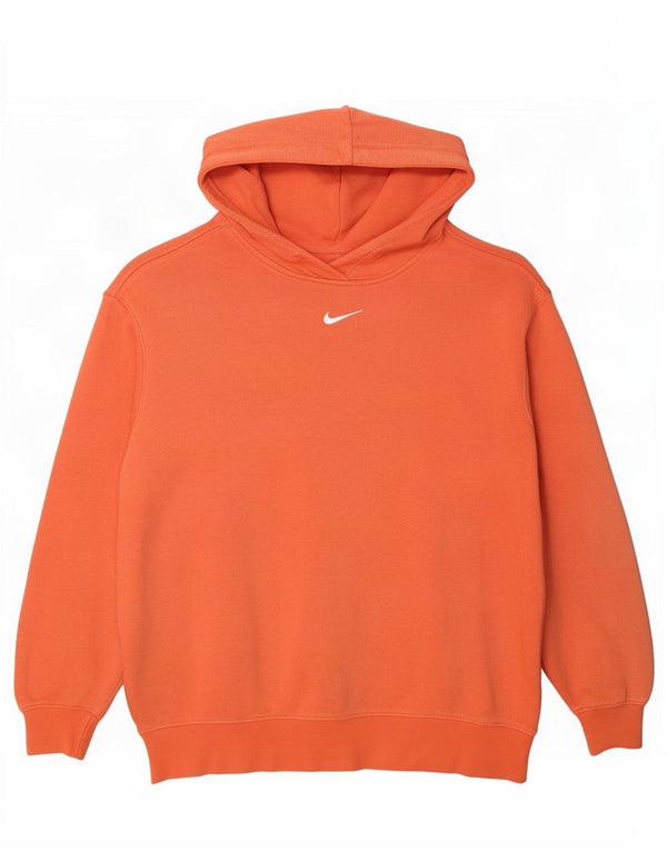 Nike Herre Relaxed Fit Hoodie Jumper XS Orange Bomuld