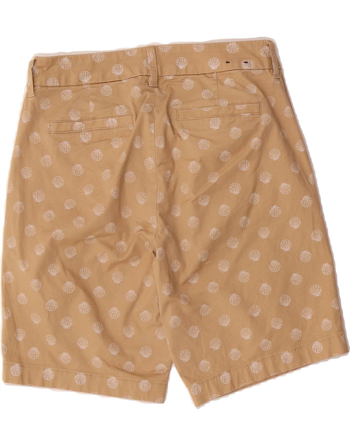 J. CREW Womens Abstract Pattern Chino Shorts US 4 Small W30 Beige Cotton Vintage J. Crew and Second-Hand J. Crew from Messina Hembry 