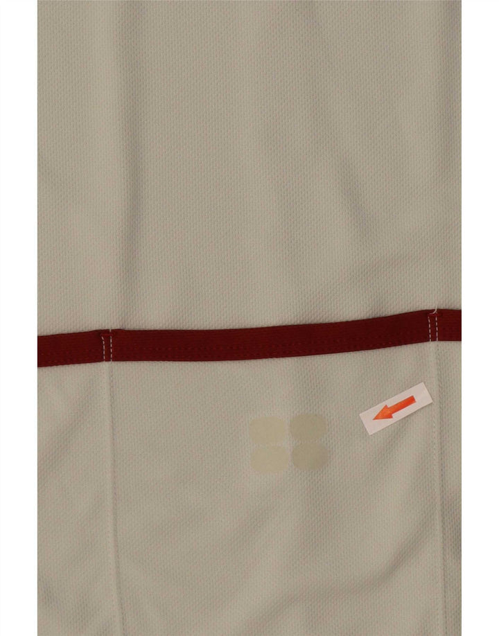 Nike T-shirt med lynlås til mænd, stor grå, farveblok polyester