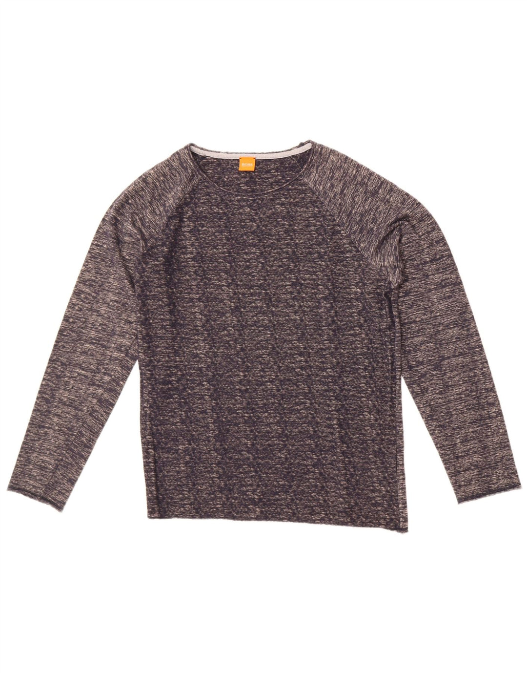 Hugo Boss Herre Top Langærmet Medium Navy Blue Flecked Bomuld