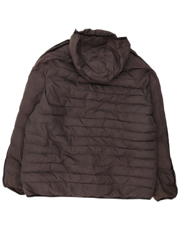Adidas Herre hættepolstret jakke UK 42 XL Grå Polyester