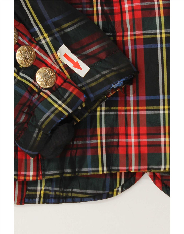 Germano Zama Dame Blazer Jacket UK 12 Medium Multicolored Plaid Acetate