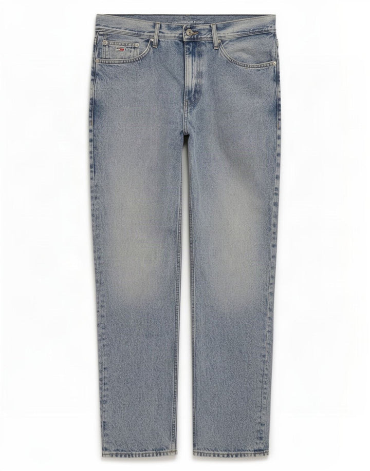 Tommy Hilfiger Herre Straight Jeans W32 L32 Blå Bomuld