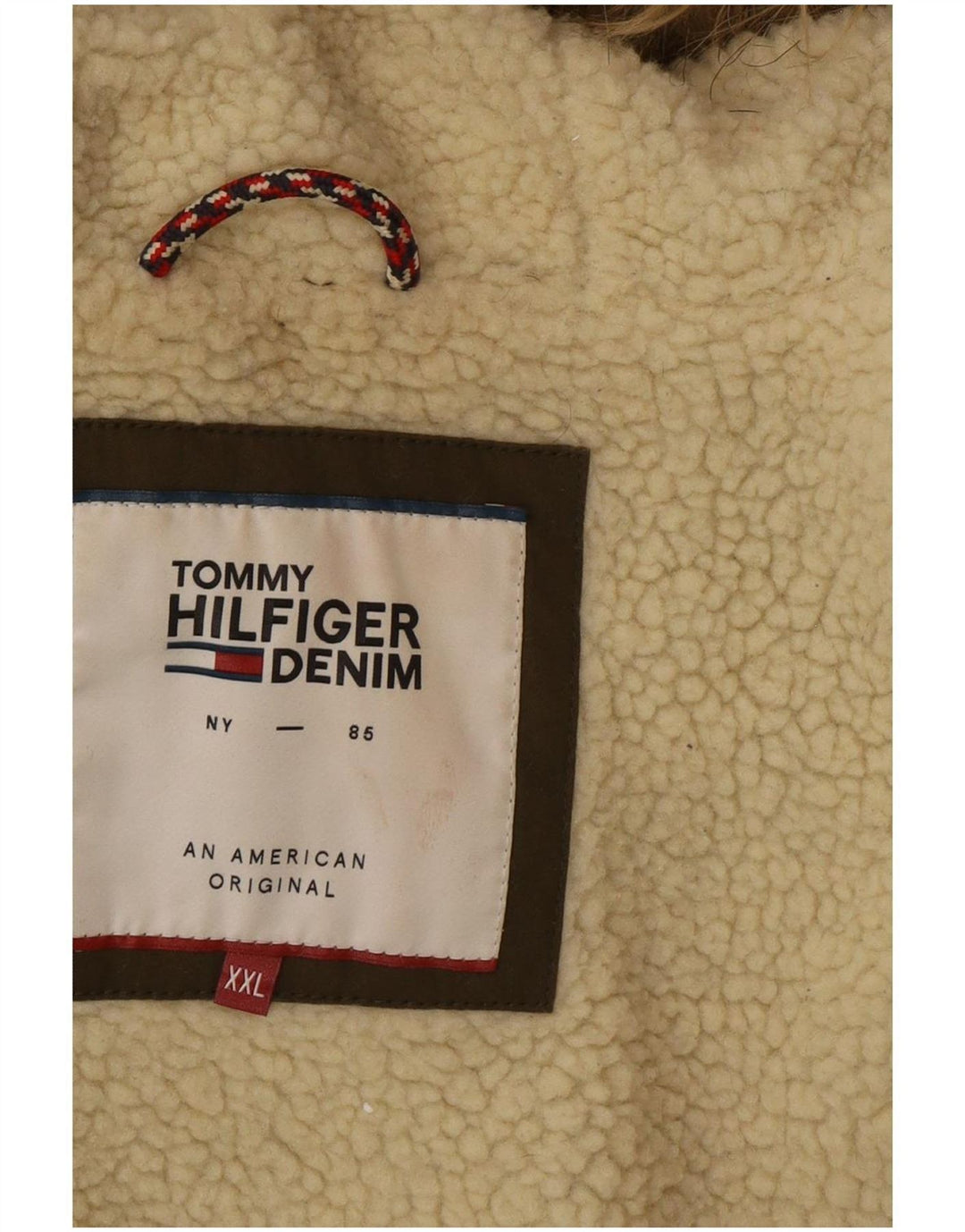 Tommy Hilfiger Herre Hooded Parka Jacket UK 44 2XL Khaki Polyester