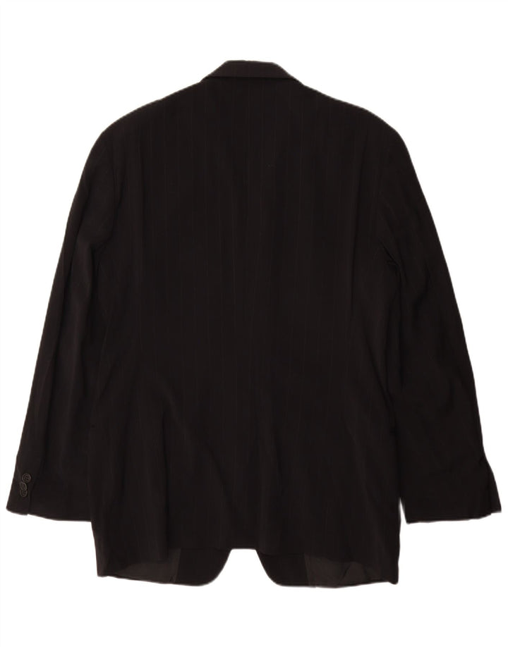 Emporio Armani Herre 3-knaps blazerjakke IT 48 Medium Sort nålestribe