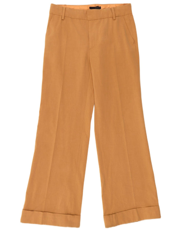 Zara Womens Wide Leg Casual Bukser EU 38 Small W28 L31 Beige