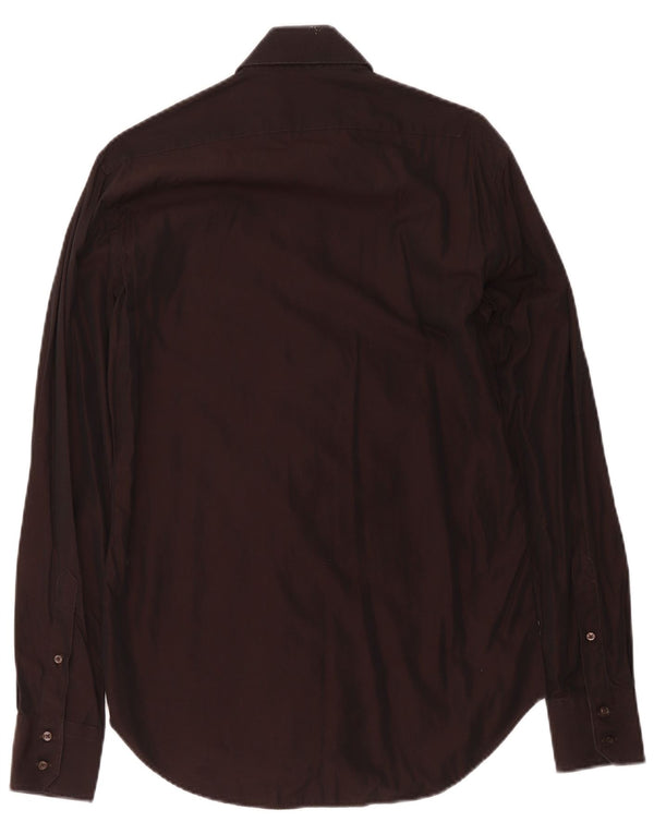 Zara Herreskjorte EU 38 Medium Brun Bomuld