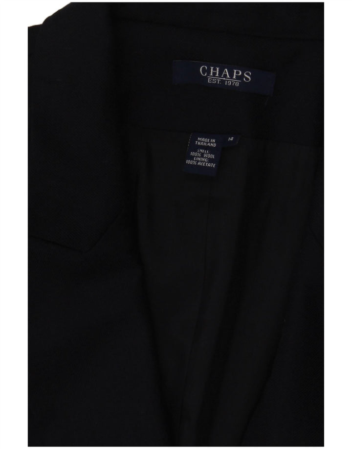 Chaps Dame dobbeltradet blazerjakke US 14 XL marineblå uld