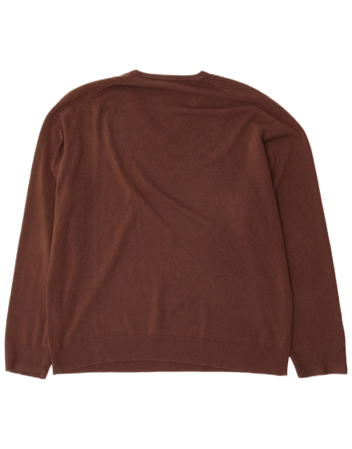Marks & Spencer Herre Autograph V-hals sweater XL Brun Akryl