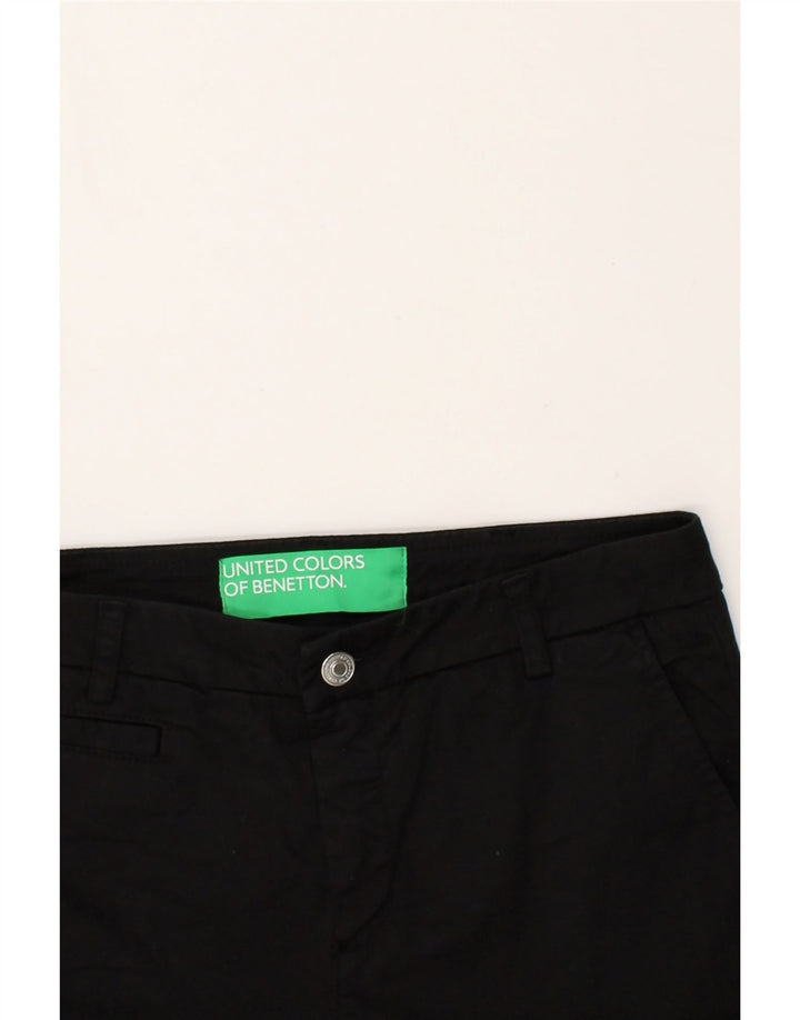 BENETTON Womens Slim Casual Trousers W28 L28 Black | Vintage Benetton | Thrift | Second-Hand Benetton | Used Clothing | Messina Hembry 