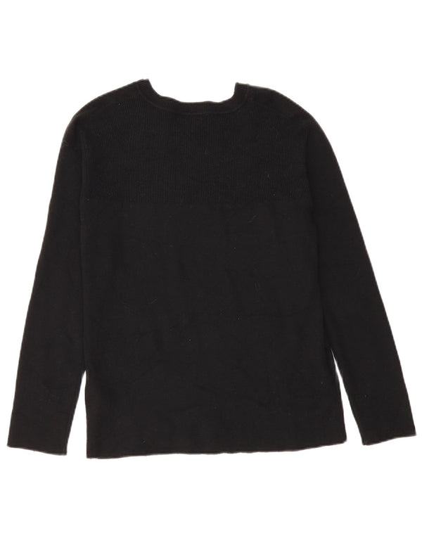 Marks & Spencer Dame Boat Neck Jumper Sweater UK 6 XS Sort Viscose