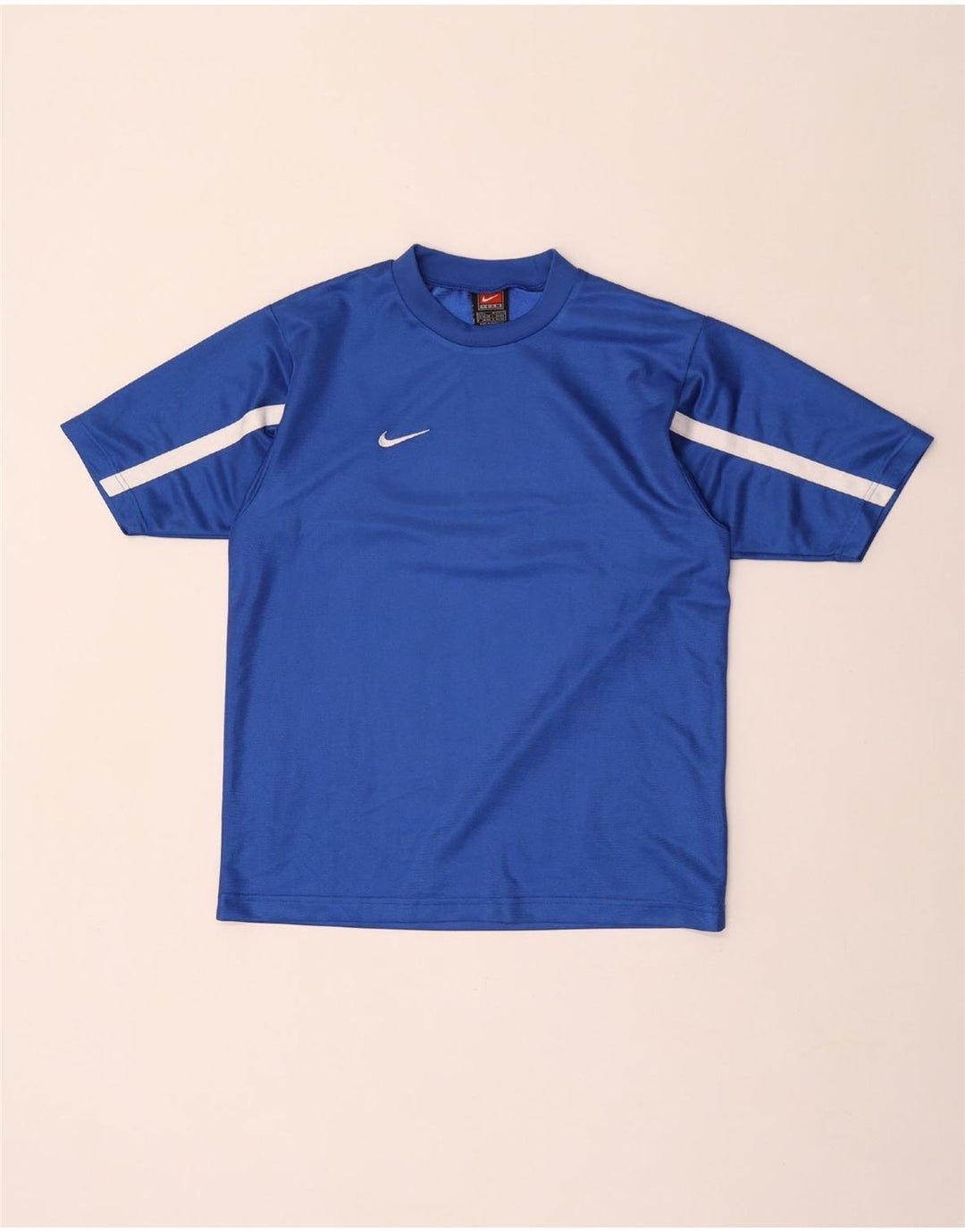 Nike T-shirt top til mænd UK 36/38 Small Blue Colourblock Polyester