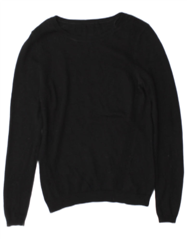 Reiss Dame Boat Neck Jumper Sweater UK 14 Medium Sort Uld
