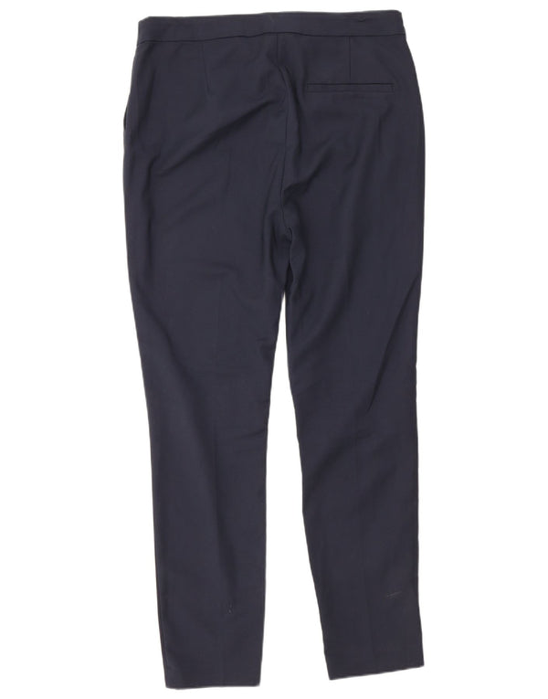 Zara Dame Skinny Casual Bukser EU 44 Large W34 L29 Marineblå Bomuld