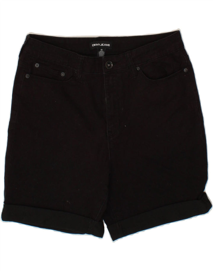 DKNY Womens Denim Shorts US 10 Large W32 Black Cotton Vintage Dkny and Second-Hand Dkny from Messina Hembry 