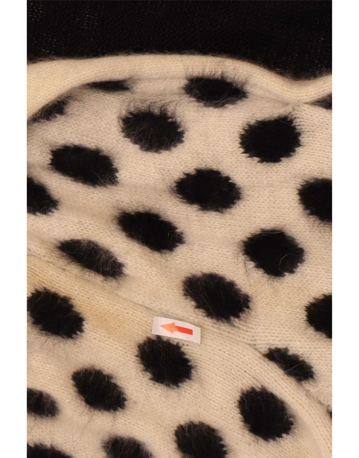 Vintage oversized cardigan sweater til kvinder IT 40 Small Black Polka Dot