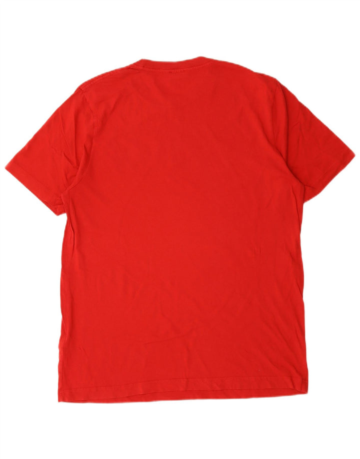 Diesel Herre grafisk T-shirt Top Medium Rød Bomuld