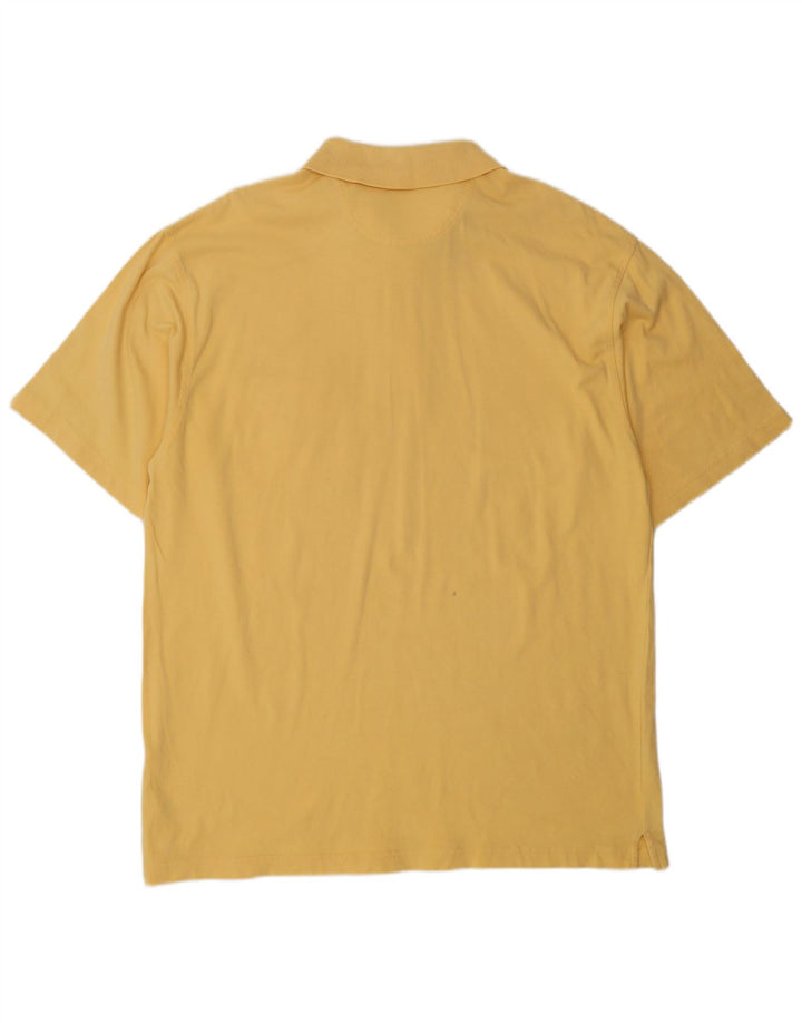 Izod Polo Shirt til mænd Stor gul bomuld