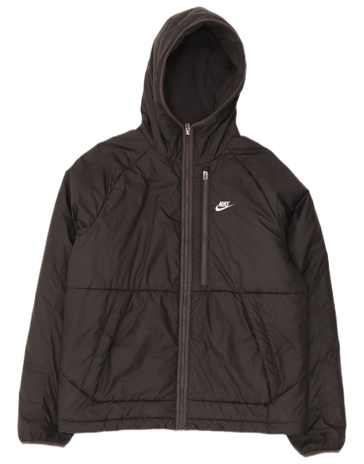 Nike Herre Therma-Fit, polstret hættejakke UK 38 Medium Sort Polyester