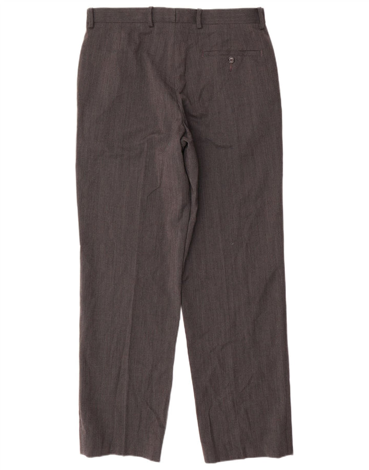 Marks & Spencer Straight Suit Bukser til mænd W32 L31 Grå polyester