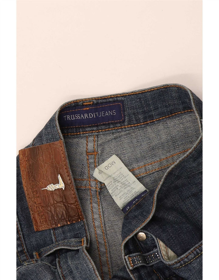 Trussardi lige jeans til kvinder W27 L27 blå bomuld