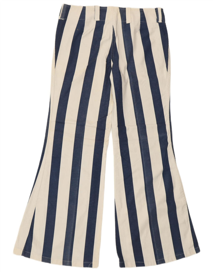 VINTAGE Dame Højtaljede Casual Bukser IT 48 XL W34 L31 Blå Retro