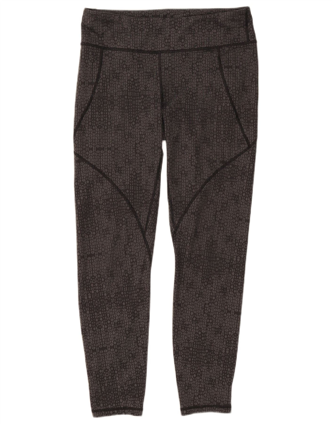 Patagonia Dame Leggings UK 14 Stor Grå Geometrisk Polyester