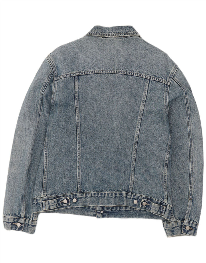 Vintage denimjakke til mænd UK 36 Lille blå bomuld