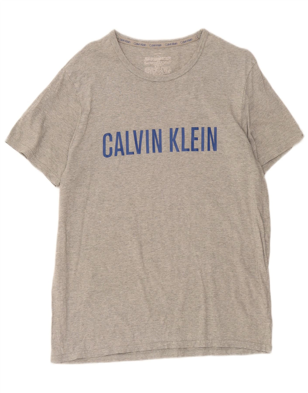 Calvin Klein Herre Grafisk T-Shirt Top Stor Grå Bomuld