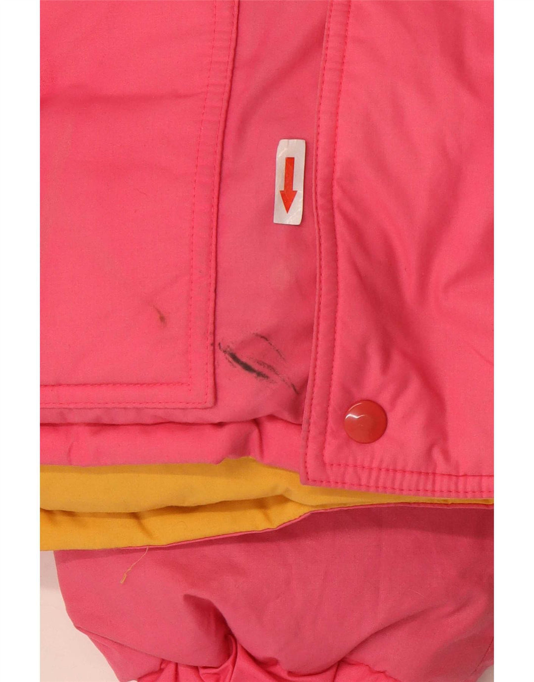 Vintage herre hætte polstret frakke UK 42 XL Pink Polyester
