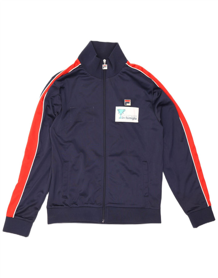 Fila Herre grafisk træningsdragt Topjakke Medium Navy Blue Colourblock