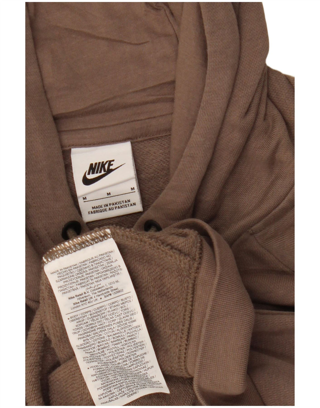 Nike Dame Hættetrøje UK 14 Medium Brun Bomuld