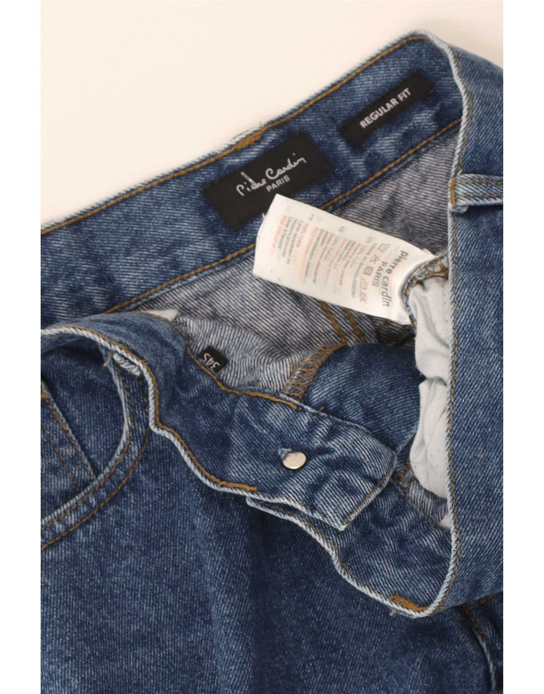 Pierre Cardin Herre Regular Fit Straight Jeans W34 L29 Blå Bomuld