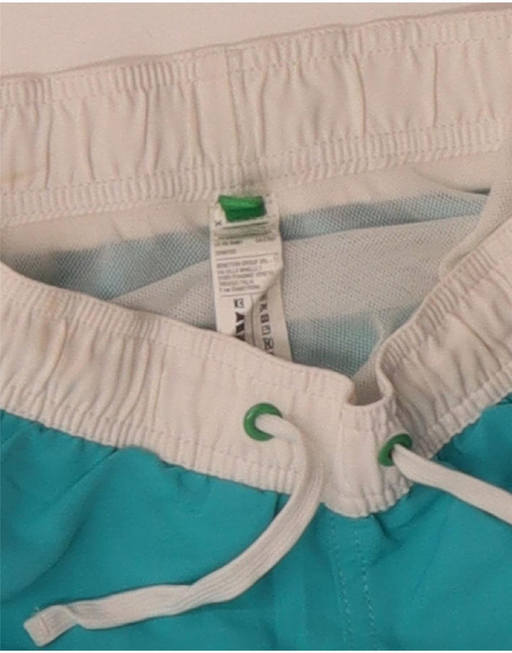BENETTON Grafiske svømmeshorts til drenge 8-9 år Blå Colourblock
