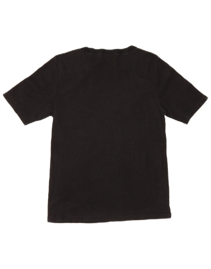 Zara Dame Grafisk T-Shirt Top UK 14 Stor Sort