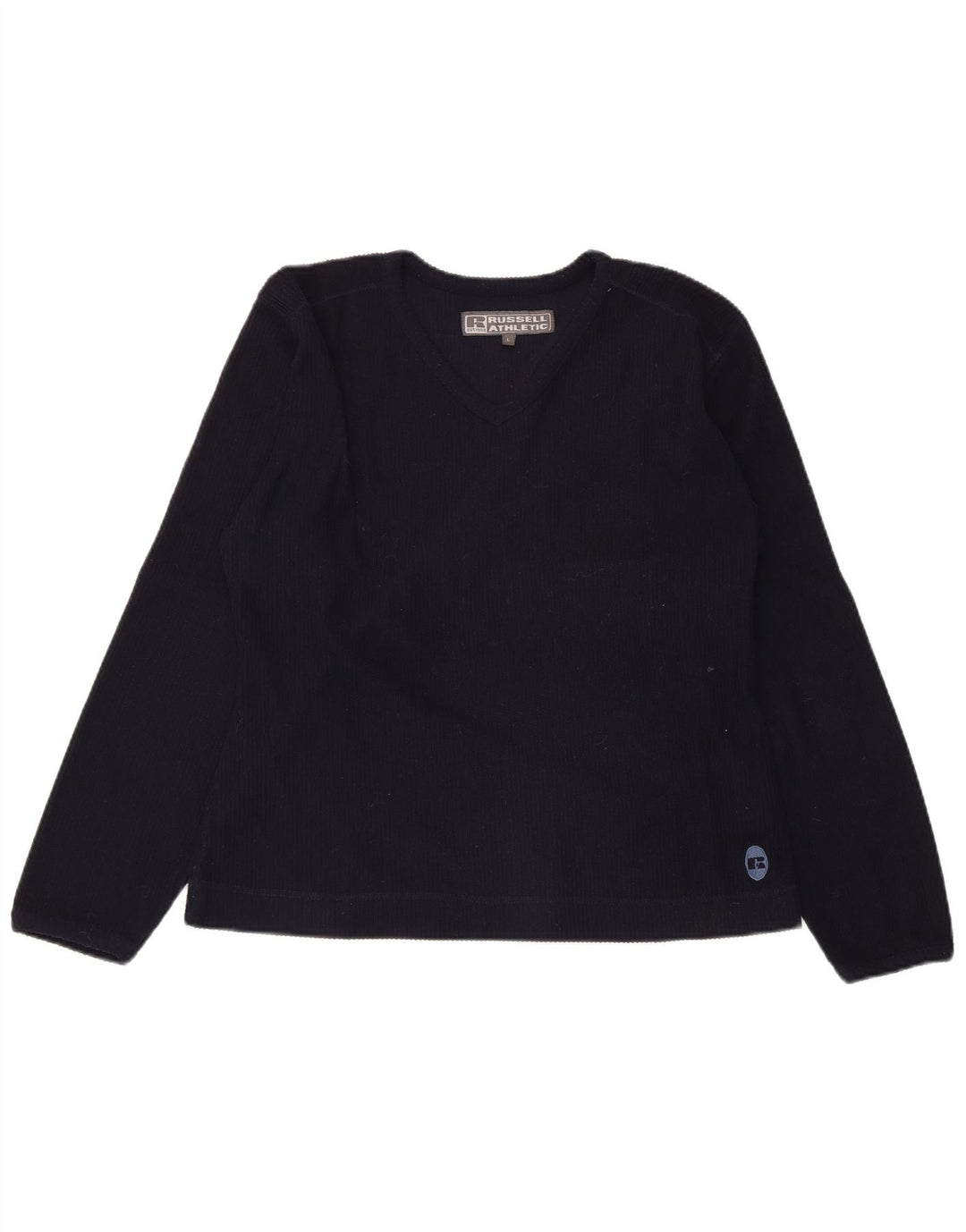 RUSSELL ATHLETIC Dame Top Langærmet UK 16 Large Navy Blue Polyester