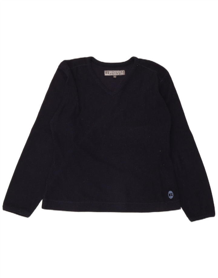 RUSSELL ATHLETIC Dame Top Langærmet UK 16 Large Navy Blue Polyester