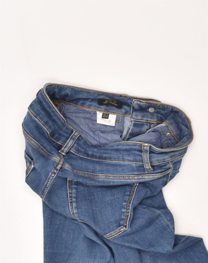 MASSIMO DUTTI Womens Skinny Jeans W24 L29 Navy Blue Cotton | Vintage Massimo Dutti | Thrift | Second-Hand Massimo Dutti | Used Clothing | Messina Hembry 
