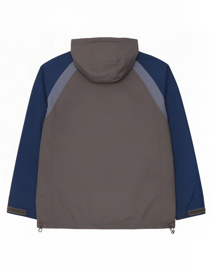 Fat Face Herre Hætte Regnjakke UK 42 XL Grå Colourblock Polyester