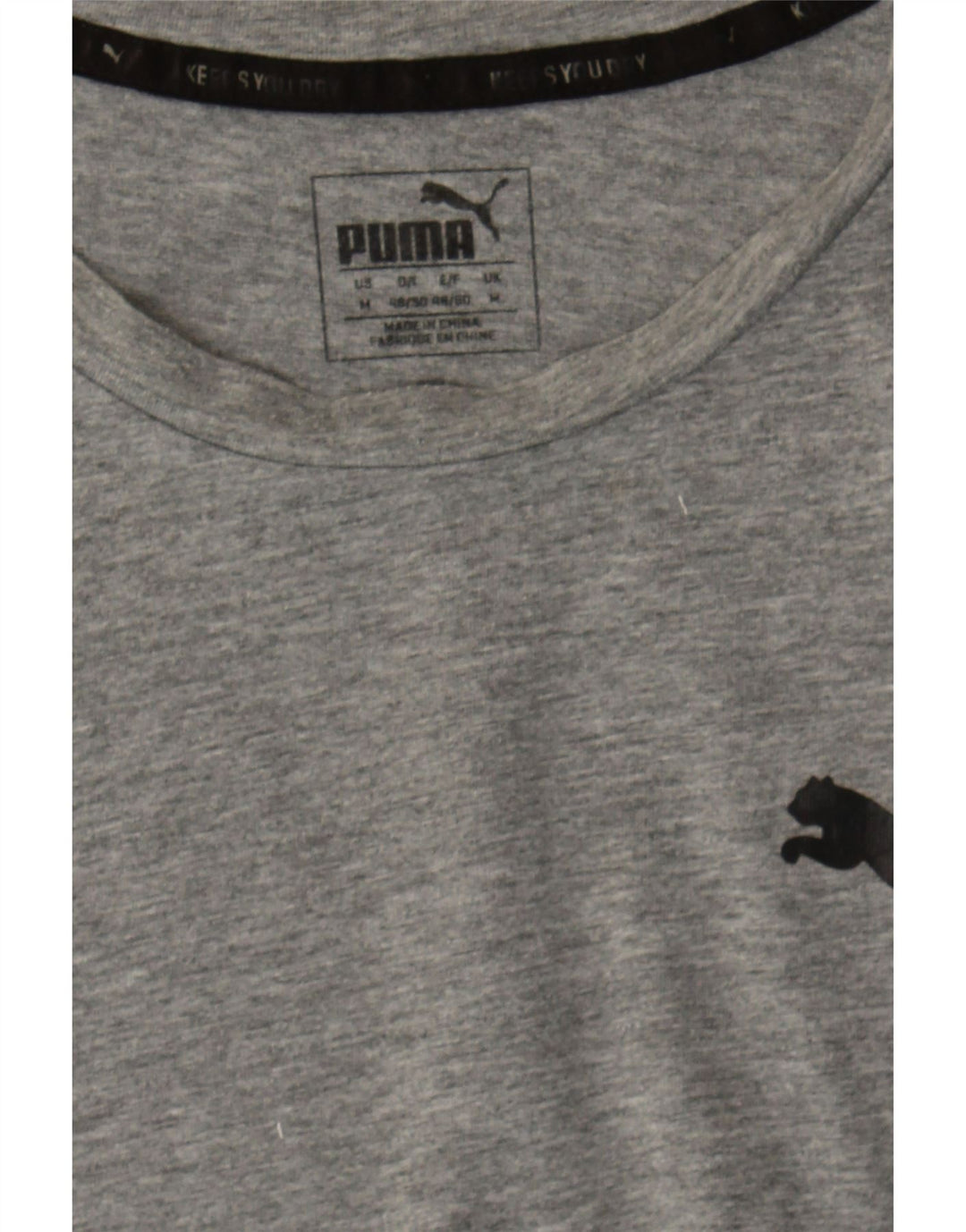 PUMA Mens T-Shirt Top Medium Grey Flecked Vintage Puma and Second-Hand Puma from Messina Hembry 