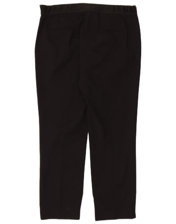 Zara Dame Højtaljede Lige Chinobukser 2XL W34 L28 Sort Bomuld