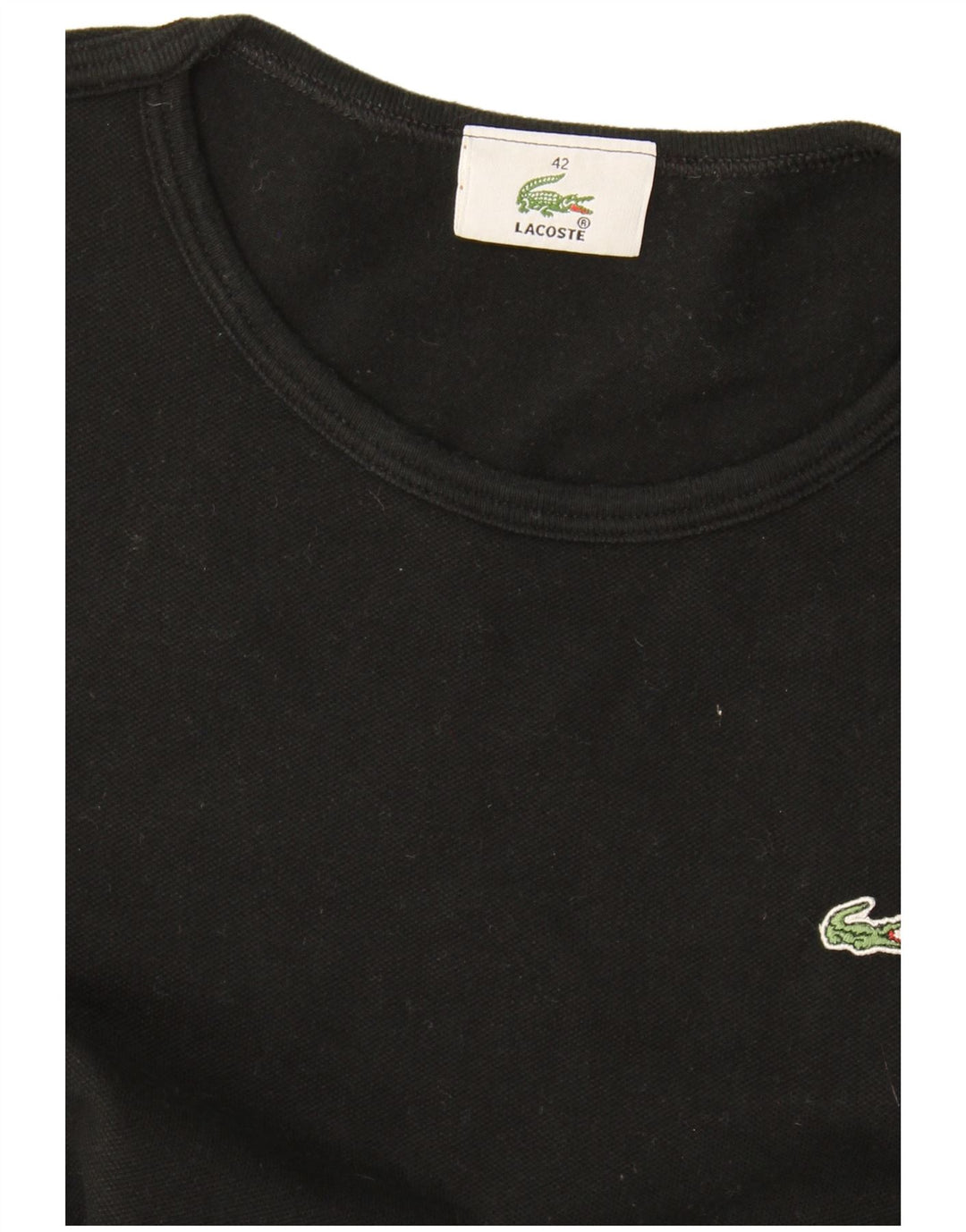 Lacoste T-shirt top til kvinder størrelse 42 Large Sort