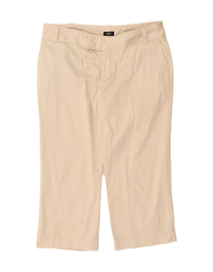 MOSSIMO Womens Straight Capri Trousers US 8 Medium W30 L22 Beige Cotton Vintage Mossimo and Second-Hand Mossimo from Messina Hembry 