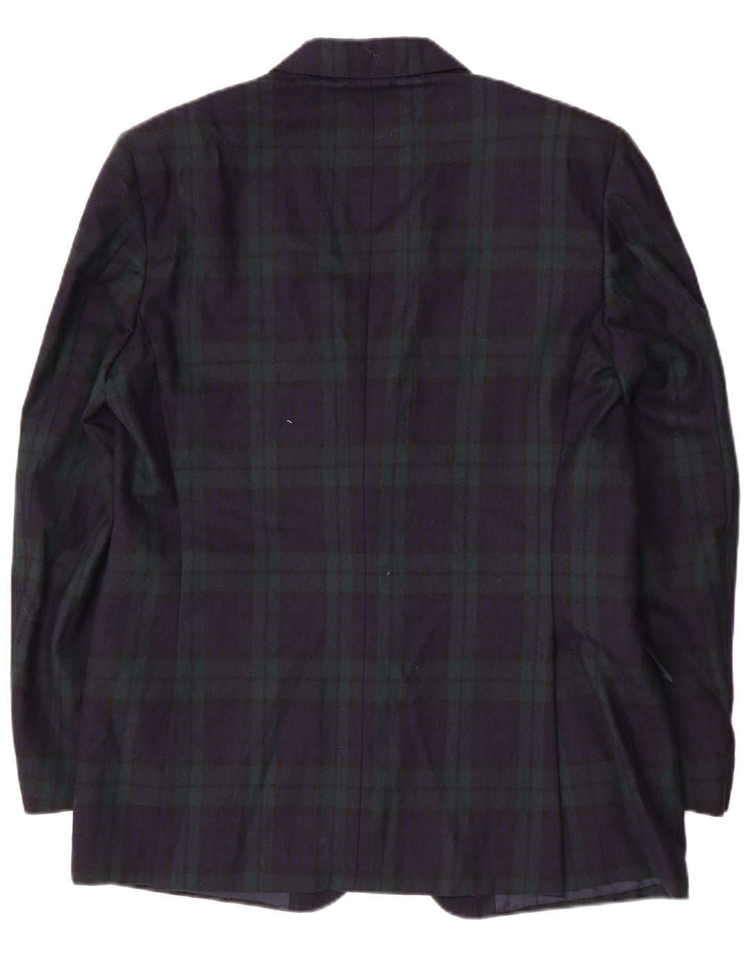 Vintage herre 2-knaps blazerjakke IT 54 2XL marineblå plaiduld