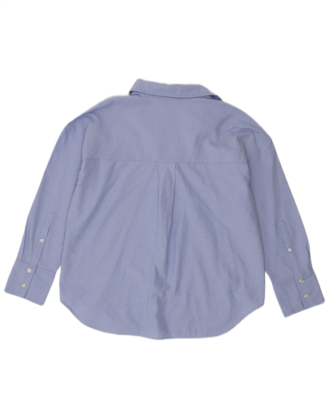 Zara oversize skjorte til kvinder UK 6 XS blå bomuld