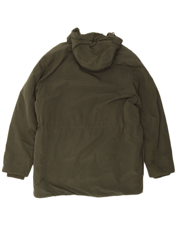 Zara Herre Hooded Padded Coat UK 40 Large Green