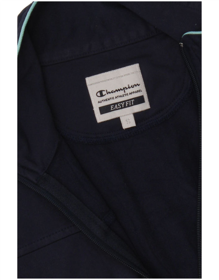 CHAMPION Dame Easy Fit træningsdragt Topjakke UK 10 Small Navy Blue