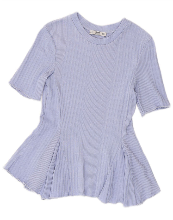 ZARA Crop Top til kvinder UK 8 Lille Lilla