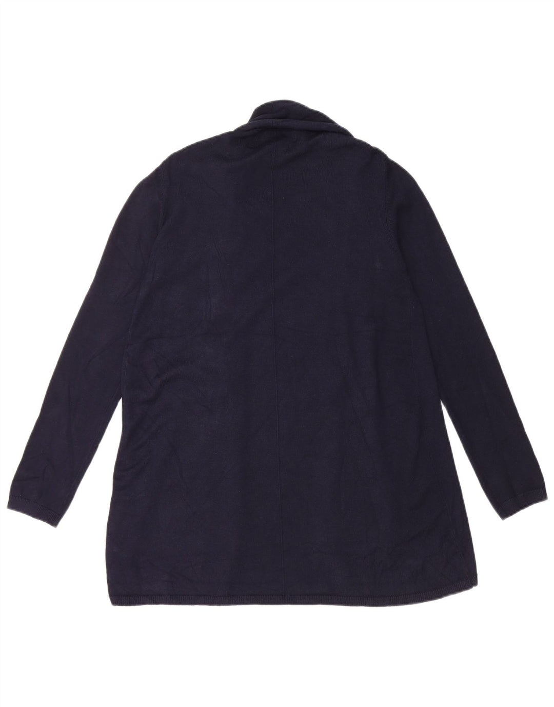 Zara Womens Open Cardigan Sweater UK 14 Large Navy Blue